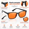 Gafas SHINU FL-41 para la migraña: bloquean la luz azul y verde de 480-520 nm, antifotofobia